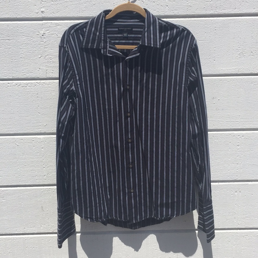 Banana Republic Striped Button Down
